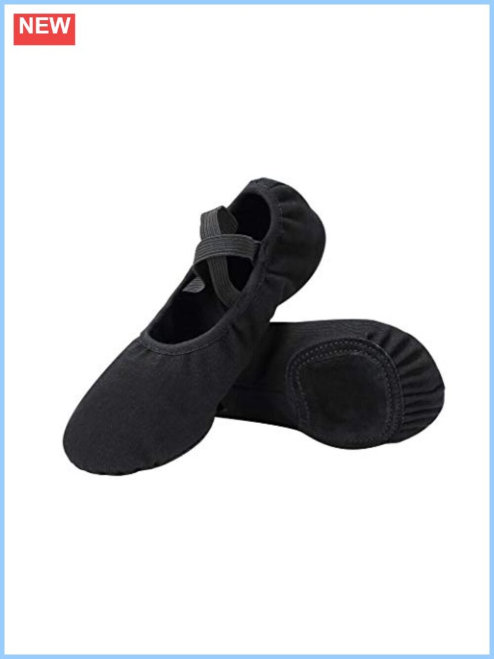 Stretch canvas split sole ballet shoe for dance